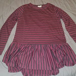 143 Story by Line Up Striped Peplum Top Size M